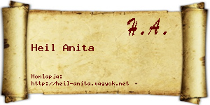 Heil Anita névjegykártya